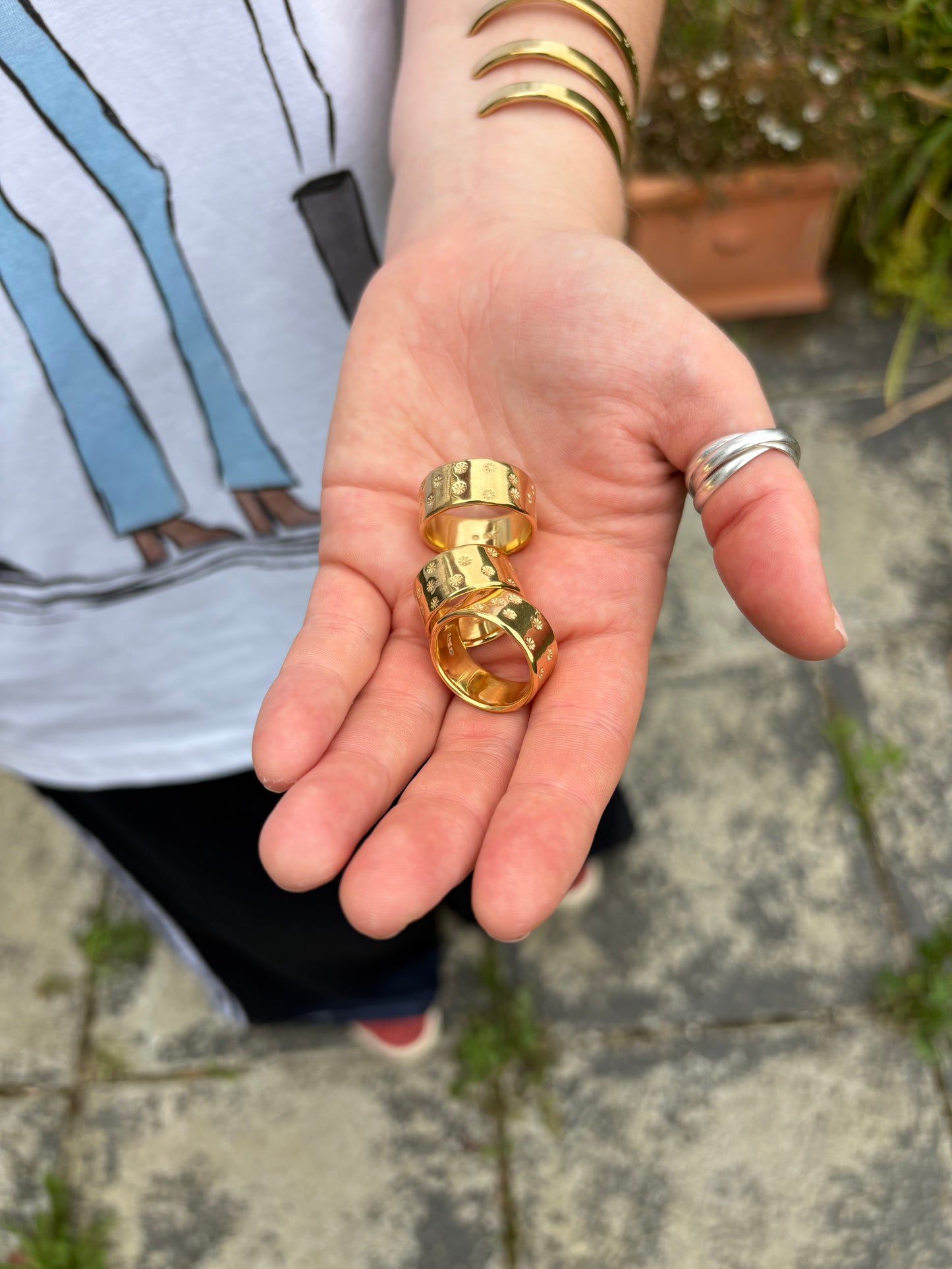 Stars Ring Gold Plated