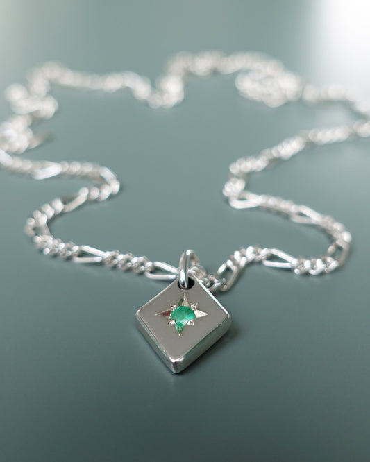 DIME NECKLACE - EMERALD