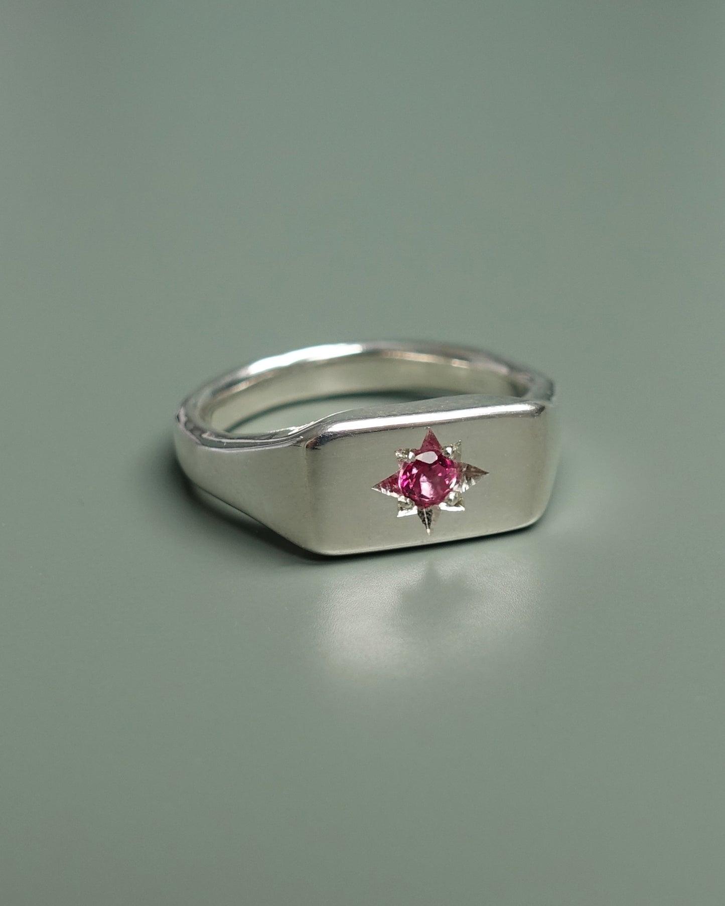 PINK TOPAZ SIGNET RING